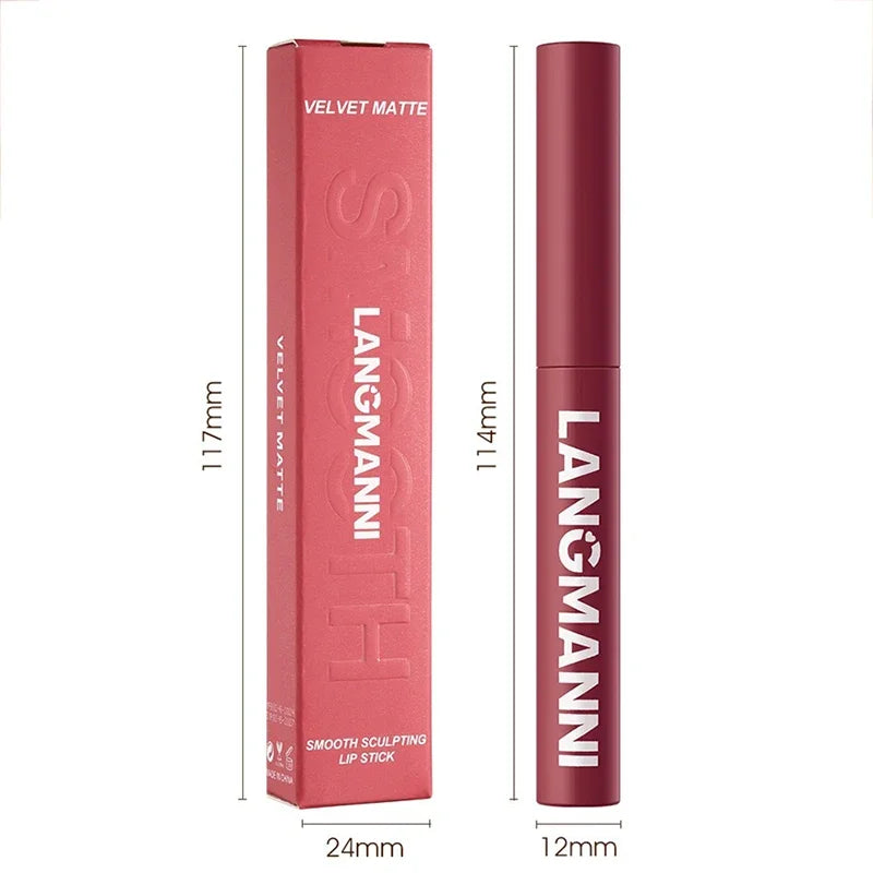 12 Color Matte Lipstick Non-Stick Cup Long-Lasting Velvet Finish Lipstick Pen  Smooth Matte Lip Color Waterproof Non-Fading