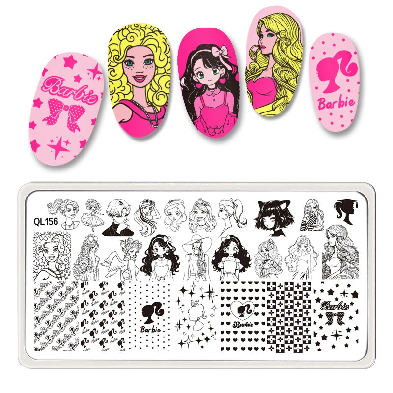 1PCS Blue Ocean Animal Nail Art Stamping Plates Fish Image Stencils for Nails Stamp Tools Manicure Template