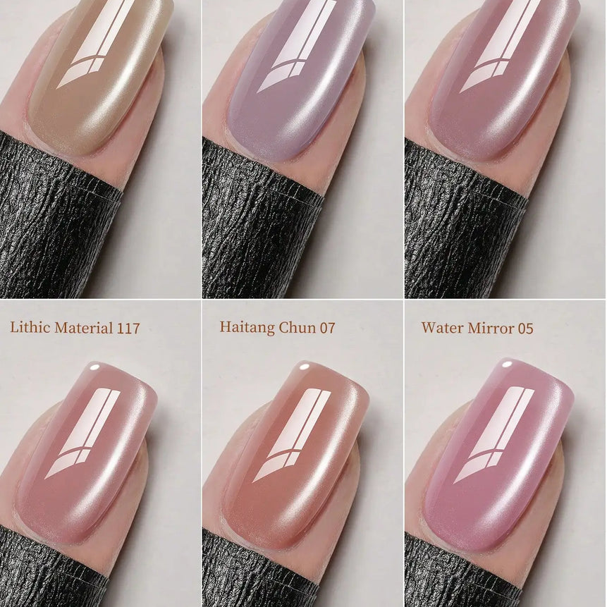 XEIJAYI 6Pcs 15ML Pink Series cat eye Nail Gel polish set Semi Permanent Nail Art Soaking UV LED Nail Salon DIY Nail Salon Gel F