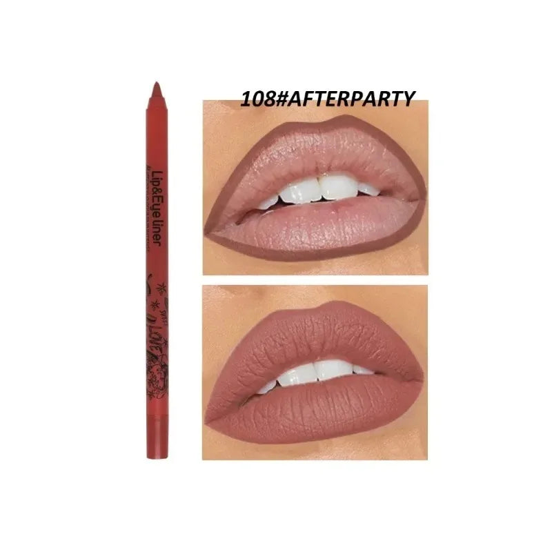 20 Color Matte Lip Liner Outline Lipstick Pen Long-lasting Waterproof Lip Tint Pencil Makeup Lip Contouring Pen Woman Cosmetic