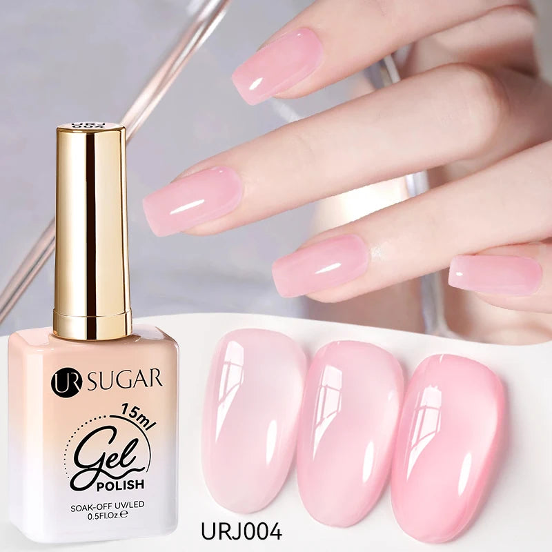 UR SUGAR 15ml No Wipe Top Base Gel Nail Gel Polish Matte Top Coat Enhancer Varnish Semi Permanent Soak Off UV LED Nail Art
