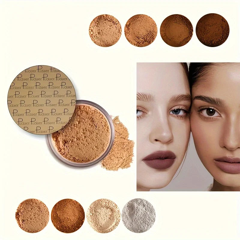 8 Color Long-Lasting Oil Control Matte Loose Face Powder - Invisible, -Matte Finishing Powder For Foundation Makeup