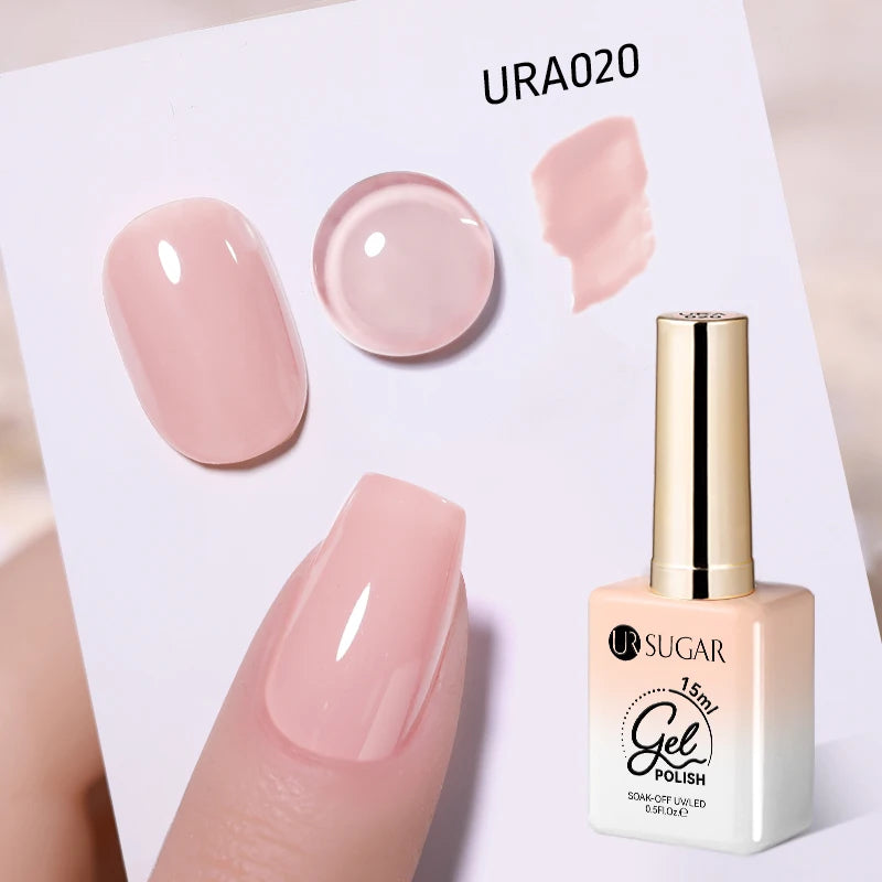 UR SUGAR 15ml No Wipe Top Base Gel Nail Gel Polish Matte Top Coat Enhancer Varnish Semi Permanent Soak Off UV LED Nail Art