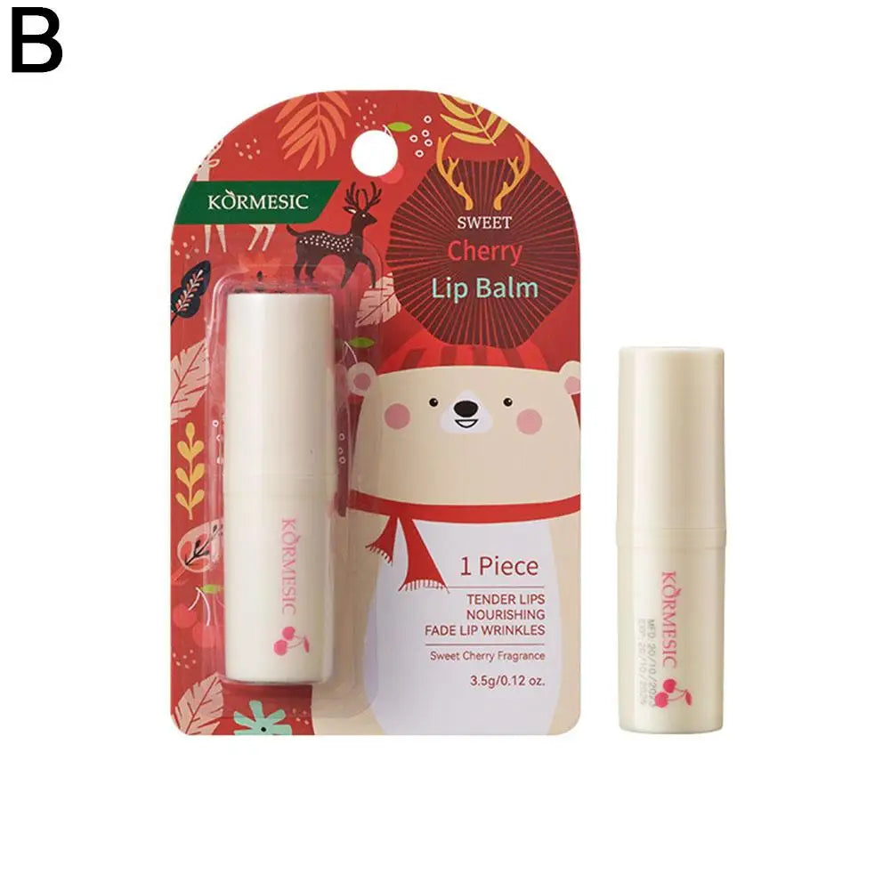 Holiday Moisturizing Lip Balm Fruit Flavors Lip Balms Gift Smooth Hydrating Tinted Lip Balm Care Christmas Lip Balm Party Favors