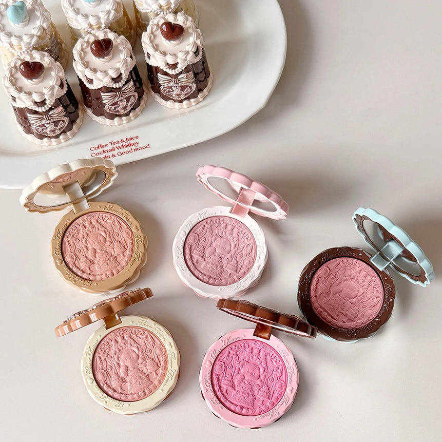 Flower Knows Sweetie Bear Silk Satin Blush Soft Matte Long Lasting Natural Glow Waterproof Buildable Cheek Powder Vegan Makeup