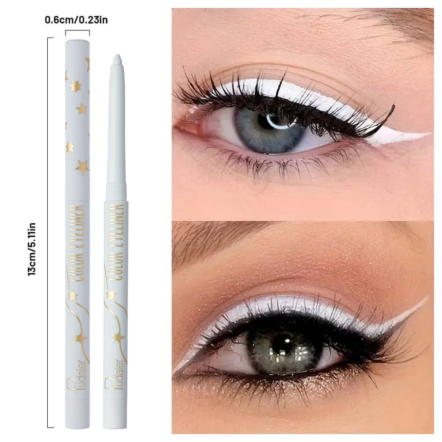 Waterproof Gel Eyeliner, No Smudge, Long-Lasting and Smooth, White - Women's Eye Makeup