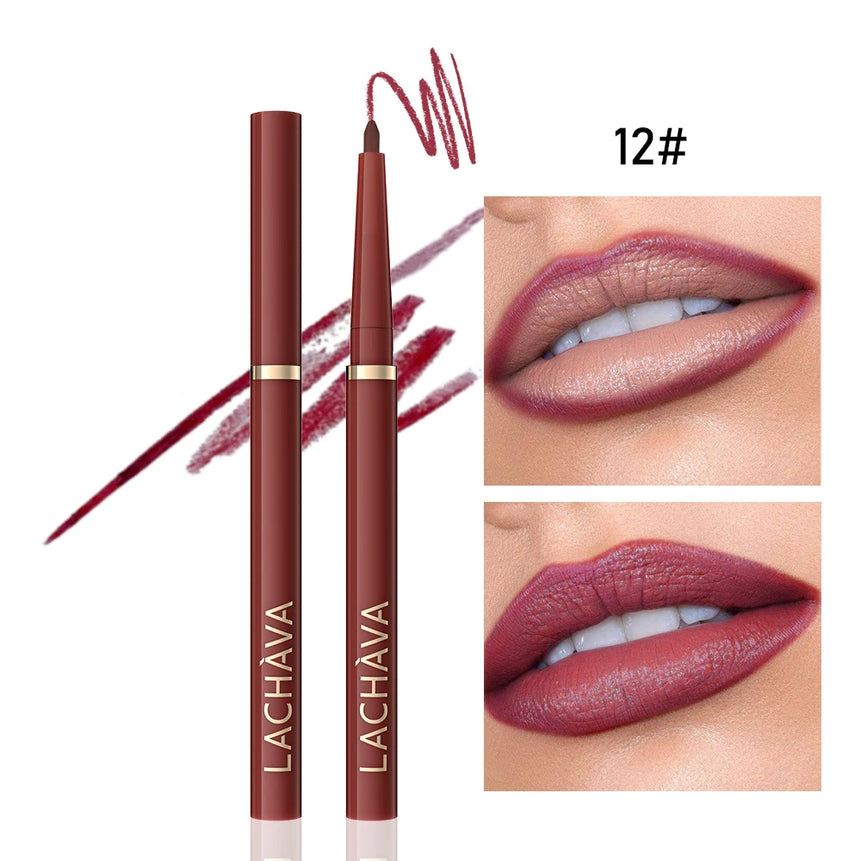 Long-lasting Waterproof Matte Nude Lip Liner - High Pigmentation, Retractable, Smooth Application, Natural Look