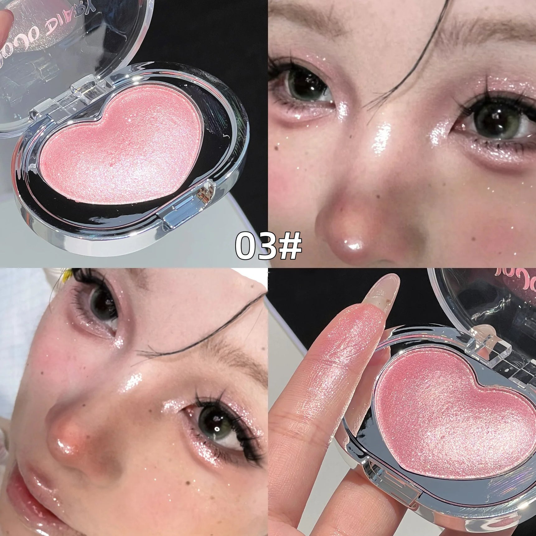 Pearlescent Diamond Highlighting Cream Champagne Gold Sparkle Full Body Shimmer Facial Contour Brightening Lasting Highlighter
