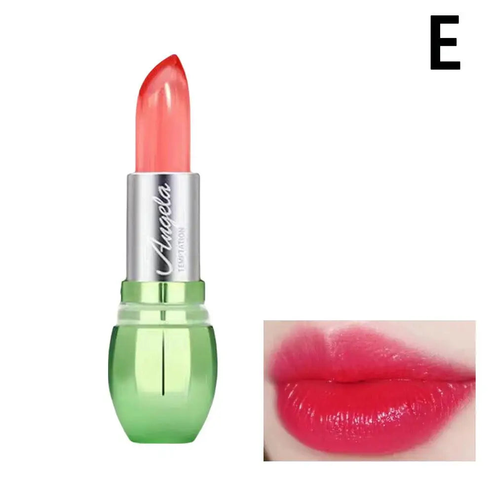 6Colors Aloe Vera Discolored Lip Balm Jelly Magic Color Lipstick Changing Lasting Lip Makeup Gloss Nourishing Moisturizing