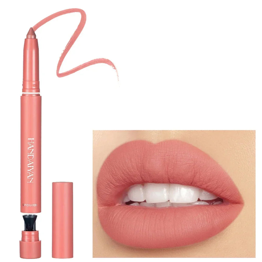 12 Colors Velvet Matte Lipsticks Waterproof Long Lasting Nude 2 IN 1 Stick on-Stick Cup Lips Makeup Tint Pen Daily Makeup Tools