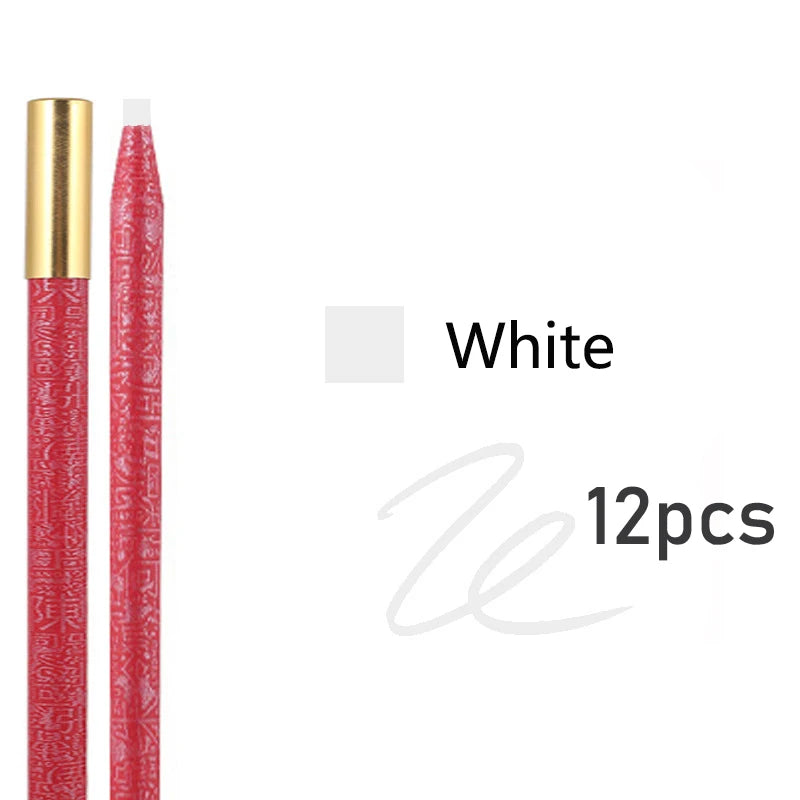 Waterproof Long Lasting Eyebrow Pencils Peel Off & Red Lip Pencil ，Eyebrow Tattoo Makeup Microblading Brow Pencil Makeup Tool
