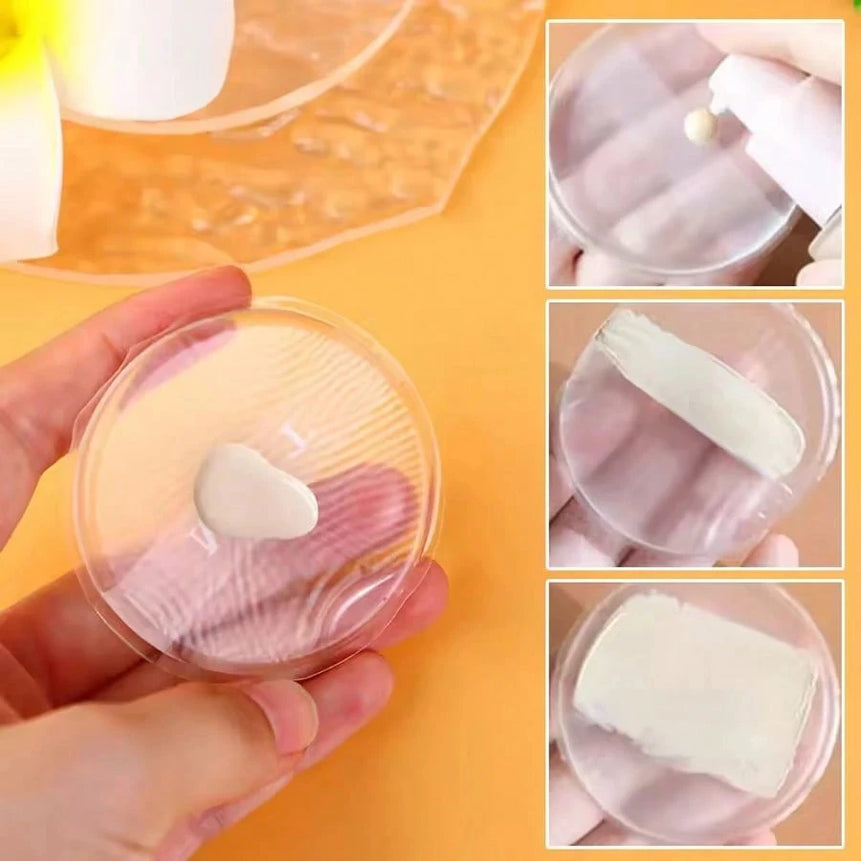 1/2Pcs Silicone Makeup Sponge, Water-Based Crystal Jelly BB Cushion Puff, Transparent Makeup Foundation Sponge, Non-Absorbing