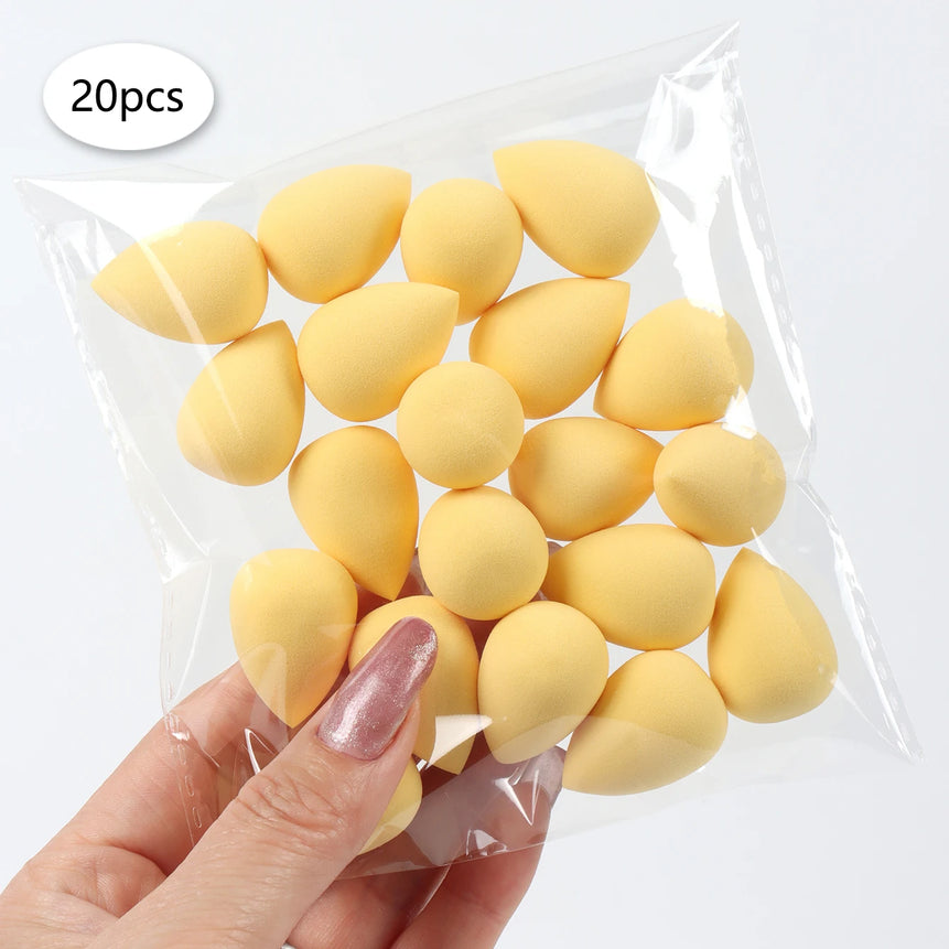 20 件装 Mini Finger Puff Beauty Cosmetic Foundation Cosmetic Sponge Makeup Blender Suitable for Cream & Powder Concealer