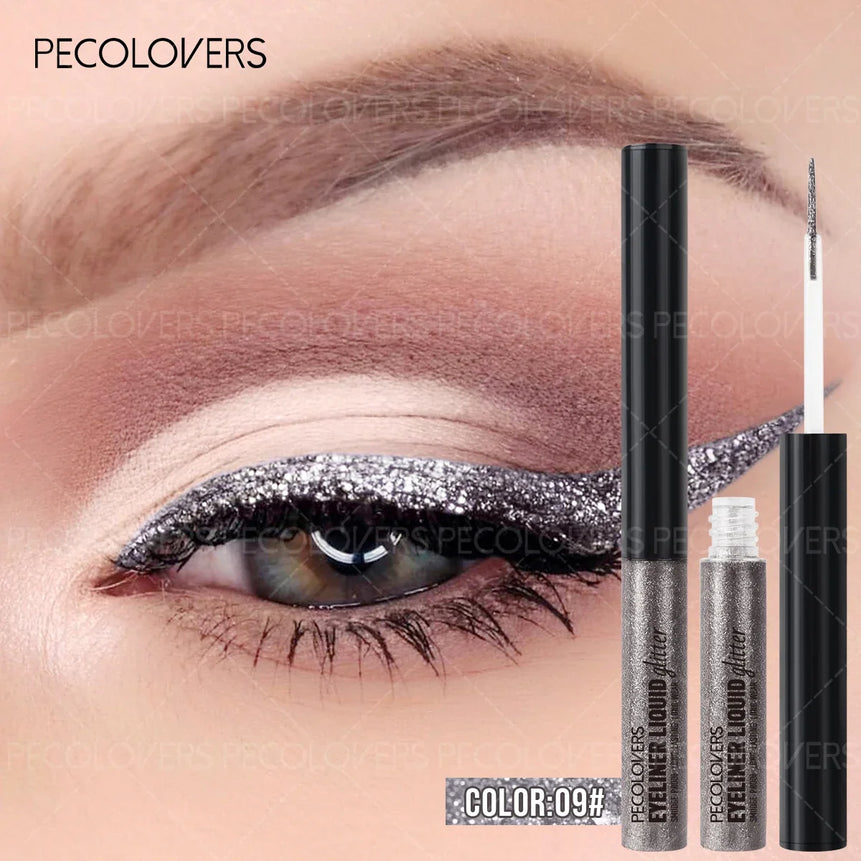 1PC Sparkling Christmas Liquid Eyeliner, Pearlescent Shimmer Liquid Eyeshadow, Waterproof, Quick-drying, Perfect for Christmas