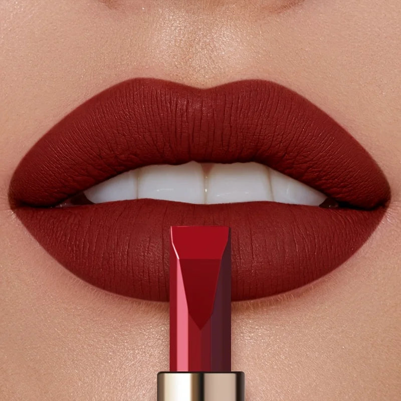 Matte silky velvet lipstick, durable, waterproof and sweat resistant, suitable for daily makeup, Valentine's Day to send female