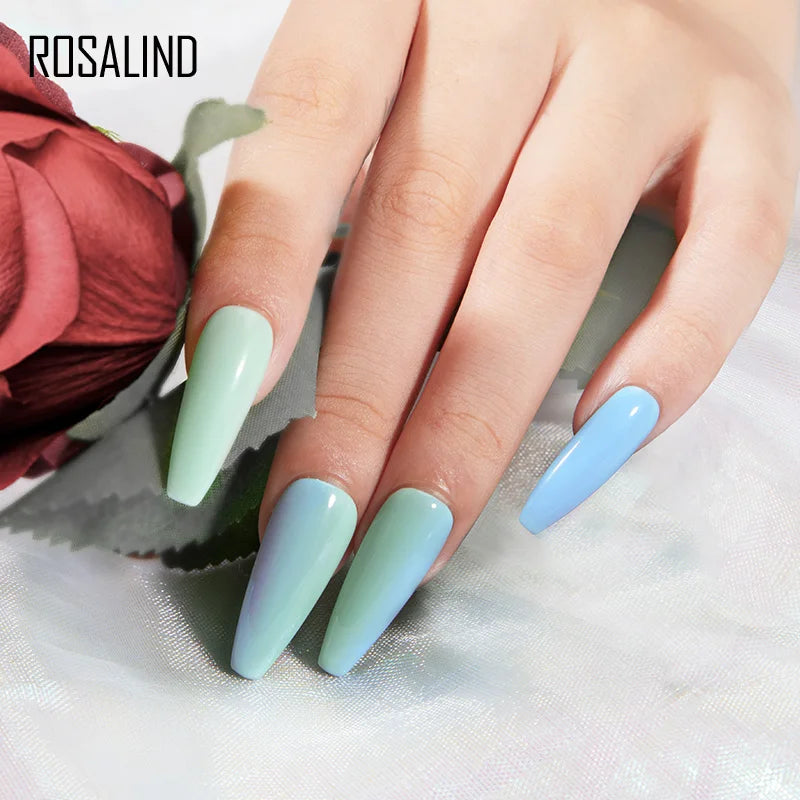 ROSALIND Gel Nail Polish Matte Base Top Coat For Soak Off Gel Polish UV LED Gel Semi Permanent Varnishes Design Nail Art