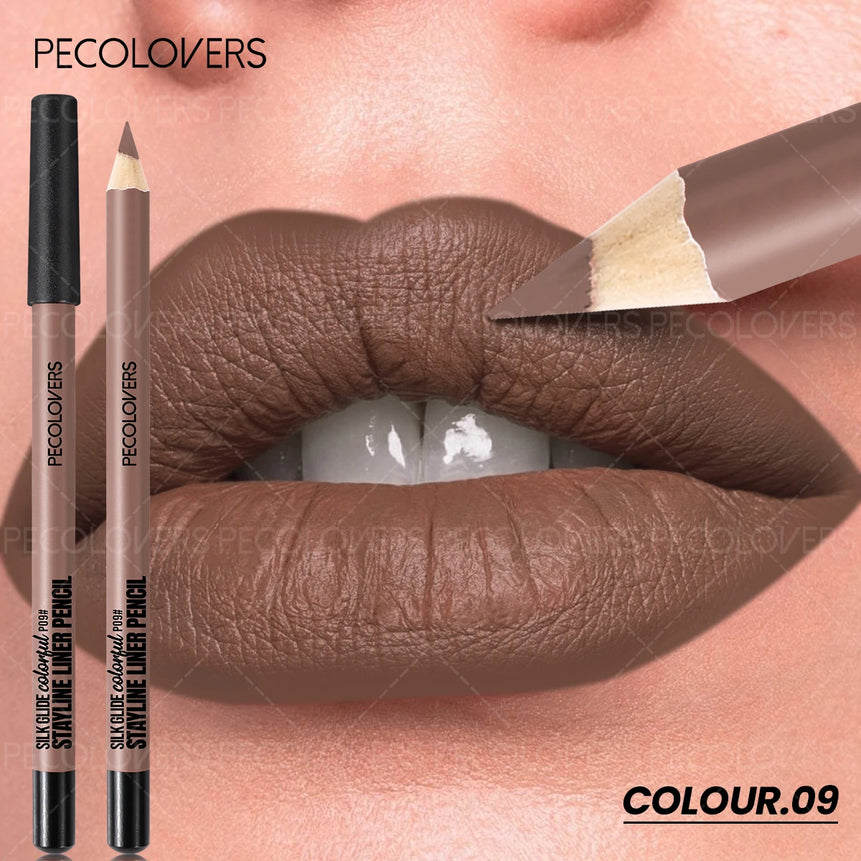 1PC Matte Lip Liner - Pencil Formula, Nude Pink/Brown/Red, Smooth Effect, Three-dimensional Lip, Beginner-friendly