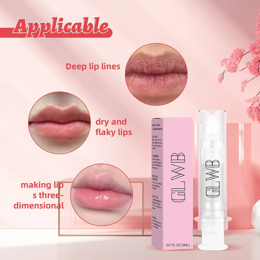 Lip Plumping Booster High Shine Lip Plumper Lip Oil Needle Tube Lip Gloss Lip Balm Extreme Volume Lip Tint Makeups Cosmetics