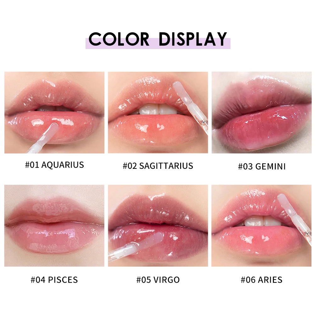 QIBEST Moisturizer Plumper Lip Gloss Lip Tint Natural Nutritious Long-lasting Plumping Lips Balm Cream Care Cosmetics Makeup