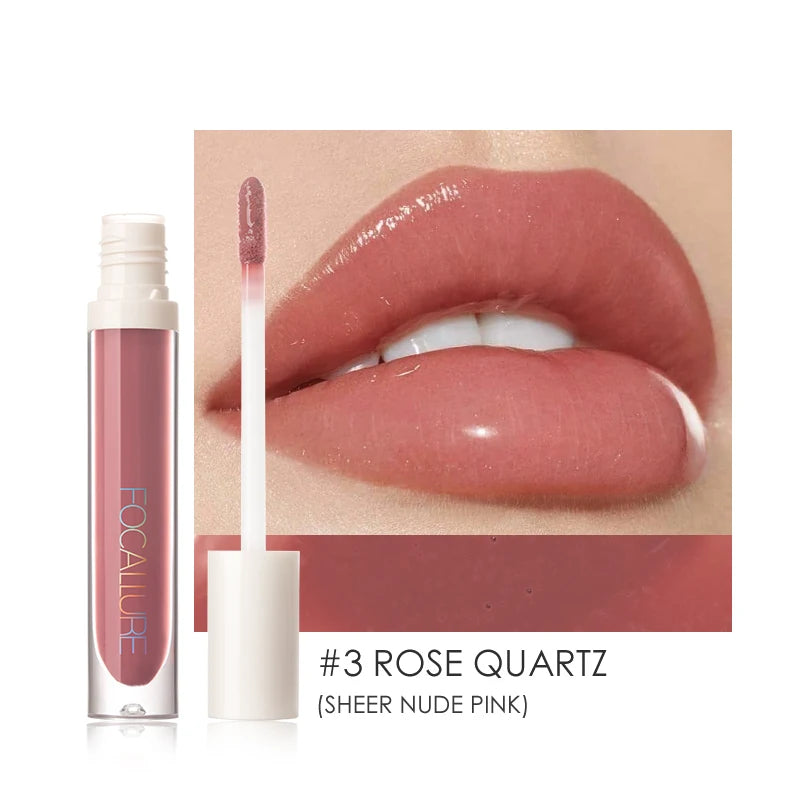 Wholesale FOCALLURE Makeup Lip Gloss Moisturizing Long Lasting Juicy Jelly Lip Tint Shiny Transparent Lipgloss Women's Cosmetics