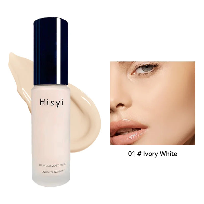 The liquid foundation is light, matte, naturally brightening off makeup