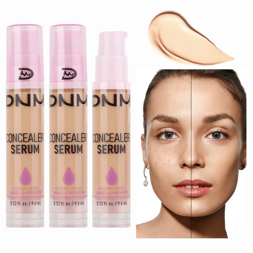 8Colors Liquid Concealer High Covering Moisturizing Oil Control Foundation Invisible Pores Dark Circles Freckle Face Makeup