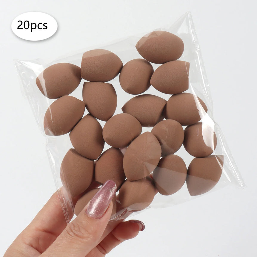 20 件装 Mini Finger Puff Beauty Cosmetic Foundation Cosmetic Sponge Makeup Blender Suitable for Cream & Powder Concealer