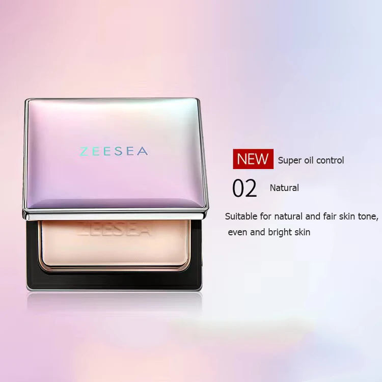 ZEESEA Compact Foundation Powder Natural Light Coverage Matte Soft Waterproof Oil Control Powder