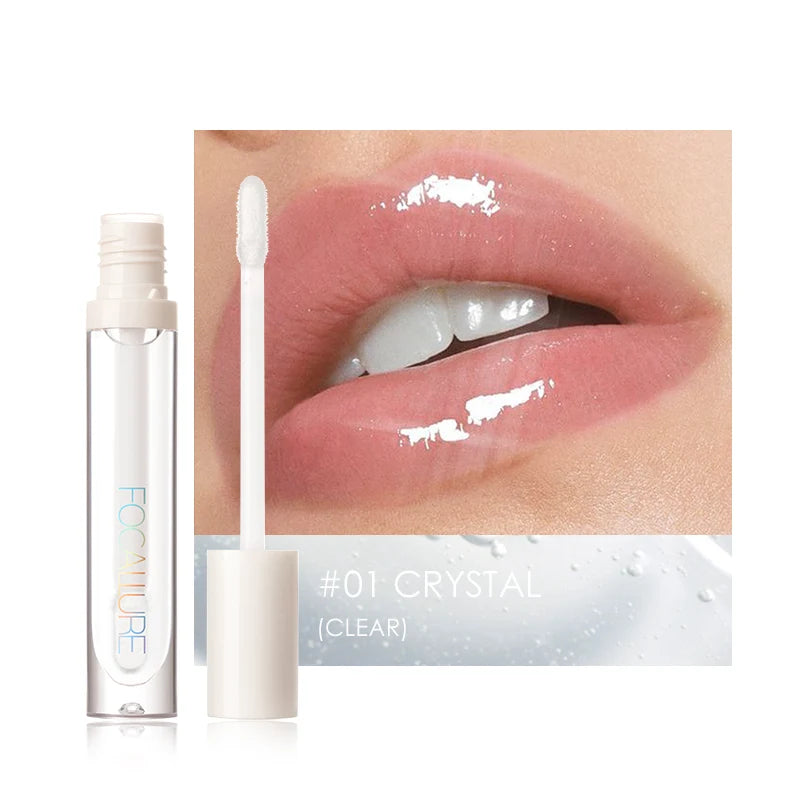 Wholesale FOCALLURE Makeup Lip Gloss Moisturizing Long Lasting Juicy Jelly Lip Tint Shiny Transparent Lipgloss Women's Cosmetics
