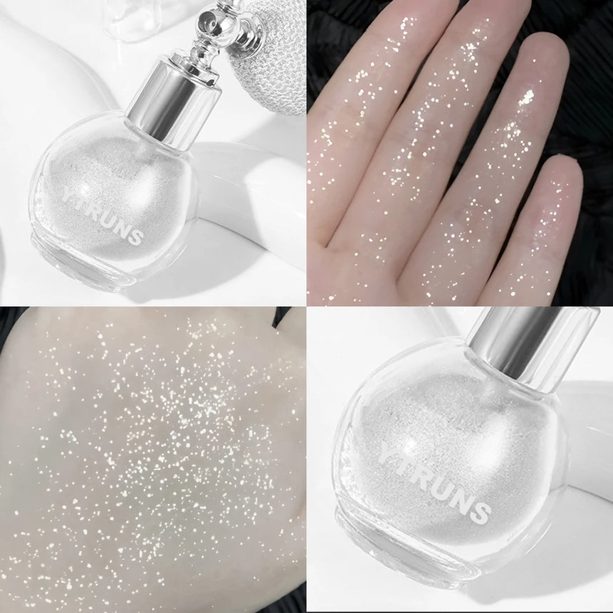 Star glitter spray, body makeup highlighter, 3D glitter powder, suitable for performance and dance party