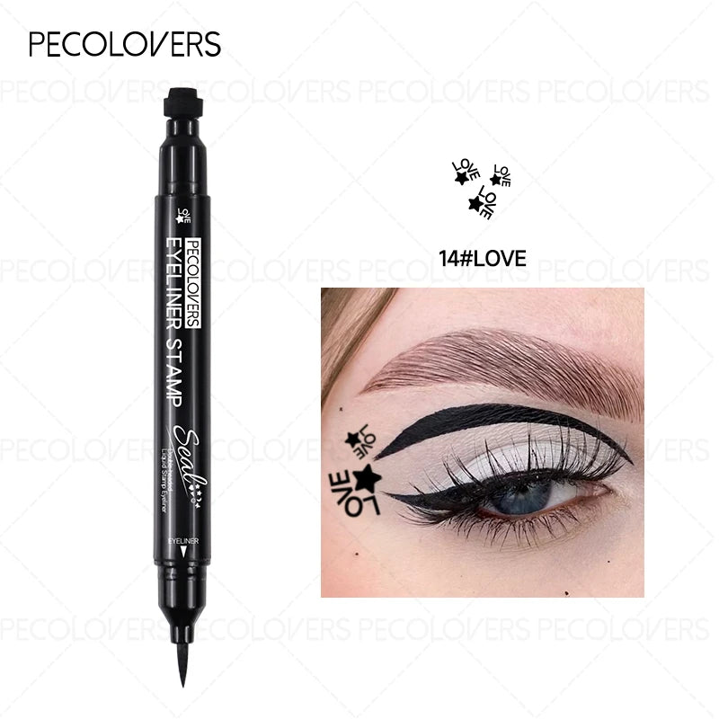 1PC Waterproof Silky Seal Eyeliner - Dual-ended, Quick-drying and Long-lasting Liquid Eyeliner, Perfect for Christmas