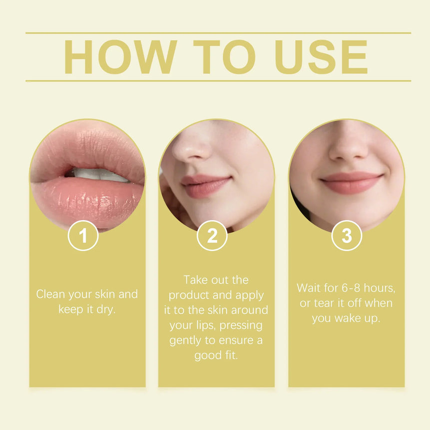 Hyaluronic Acid Nourishing Lip Mask Improve Fine Lines Reduce Dead Skin Long-Lasting Hydration Gentlees Dudu Lip Care Patches