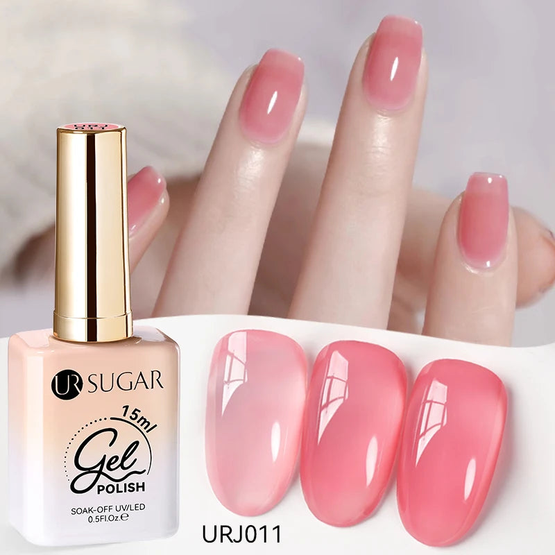 UR SUGAR 15ml No Wipe Top Base Gel Nail Gel Polish Matte Top Coat Enhancer Varnish Semi Permanent Soak Off UV LED Nail Art