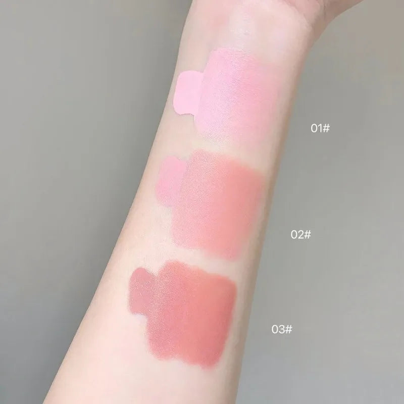 Liquid Blush Stick with Sponge Tip, Waterproof Long-Lasting Skin-friendly Blush Cream Brightening Effect Lips and Cheeks Makeup