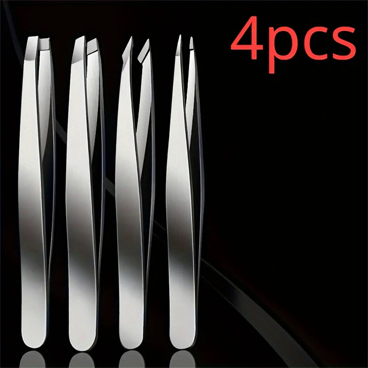 4pcs Set Professional Eyebrow Hair Removal Splinter Tweezers Set Perfect For Very Effortless and Relaxed to Remove