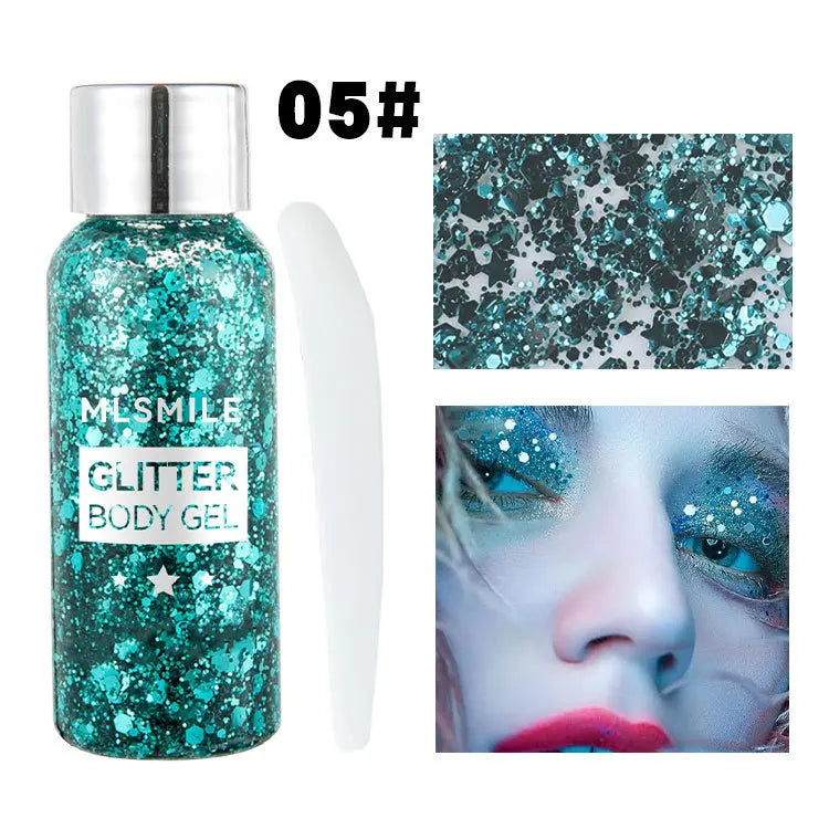 Eye Glitter Nail Hair Body Face Gel Art Waterproof High Gloss Glitter Body Multifunctional Makeup Decoration Party Festival