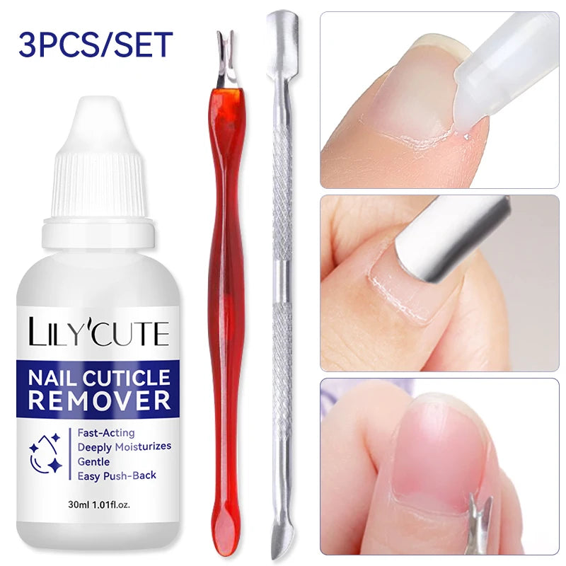 LILYCUTE 30ml Nail Cuticle Remover Quick Softening Gel for Dead Skin  Gentle Nail Care Easy Cuticle Cleaner for Manicure
