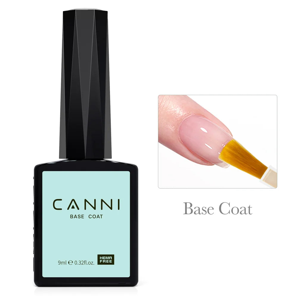 9ml CANNI HEMA/TPO FREE Nude Pink Color Nail Gel Polish Full Coverage Semi Permanent Long Wear Top Coat Venalisa Gel Varnish