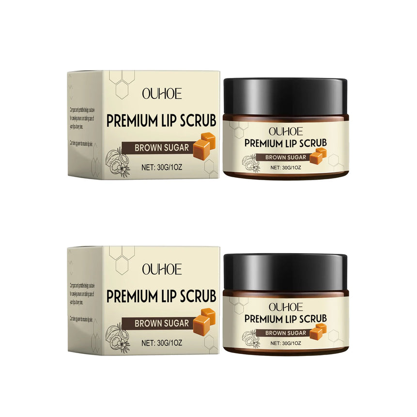 Brown Sugar Lip Scrub Gentle Exfoliating Dead Skin Removal Fade Lip Lines Moisturizing Nourishing Dry Chapped Lip Care 30g