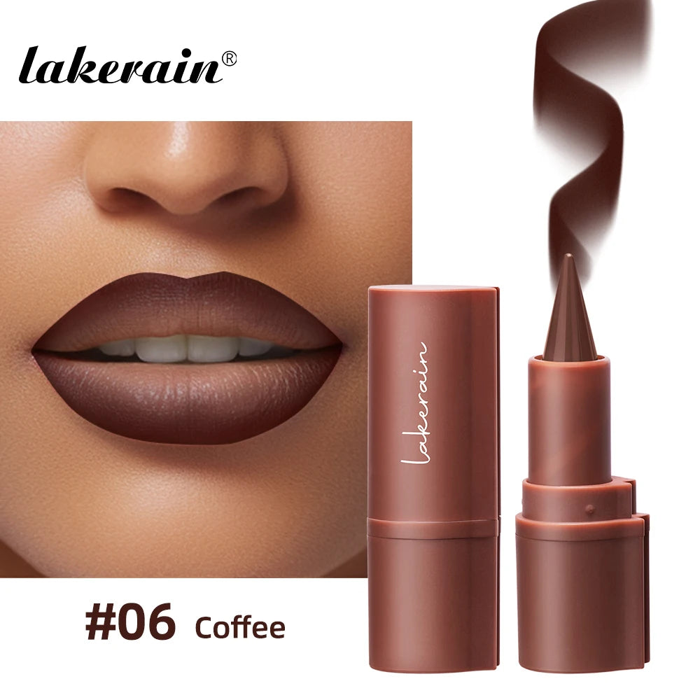 2-in-1 Lipstick Lip Liner Pointed Tip Long-Lasting Moisturizing Color-Payoff Lip Makeup for Everyday Use