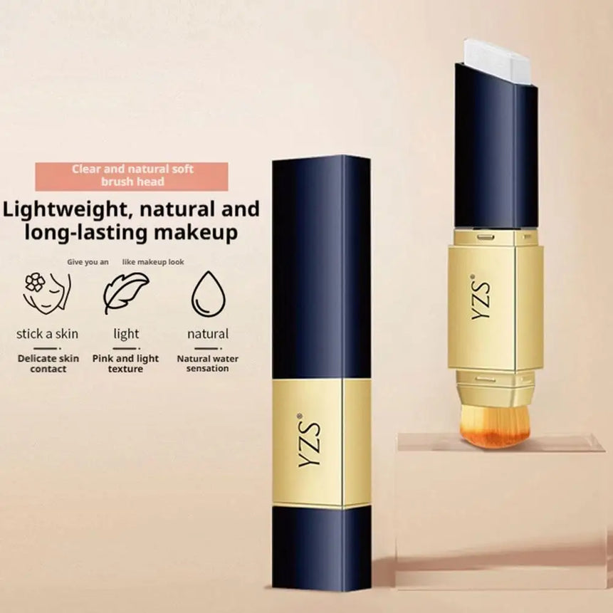 1pcs Dual Ended Foundation Stick Concealer For Face Blemishes High Coverage Lightweight Natural Finish Portable Makeup Stick