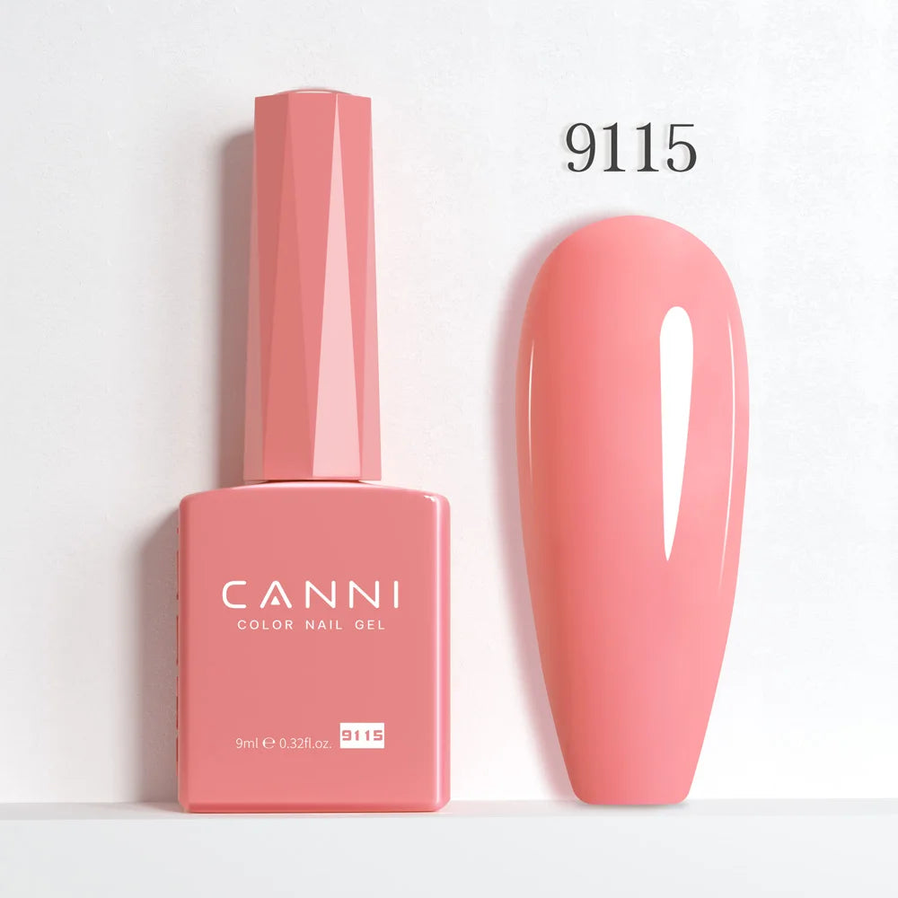 9ml CANNI HEMA/TPO FREE Nude Pink Color Nail Gel Polish Full Coverage Semi Permanent Long Wear Top Coat Venalisa Gel Varnish