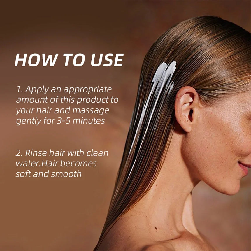 GZE Collagen Keratin Hair Mask - Deep Conditioning for Dry Hair - Infused with Argan Oil, Coconut Oil, and Shea Butter