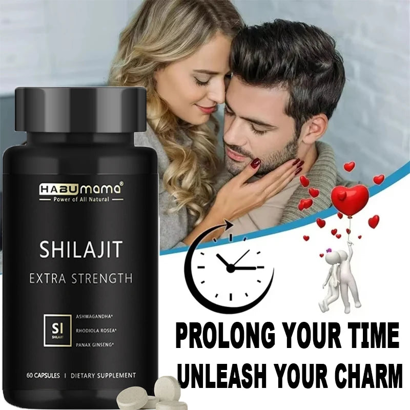 Male Enhancing Supplement with Natural shilajit, Strength and Endurance, Boost Performance, Supports Reproductive Health
