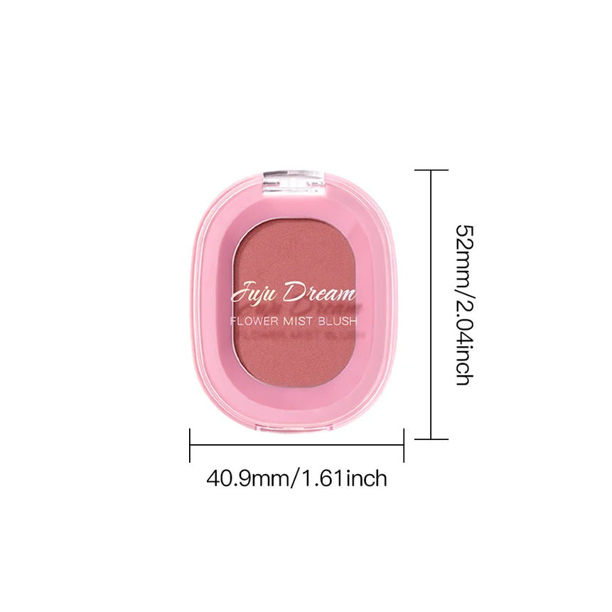 Christmas gift 2-pack flower mist powder blush, pink coral nude red matte shimmer, natural and long-lasting, facial cosmetics