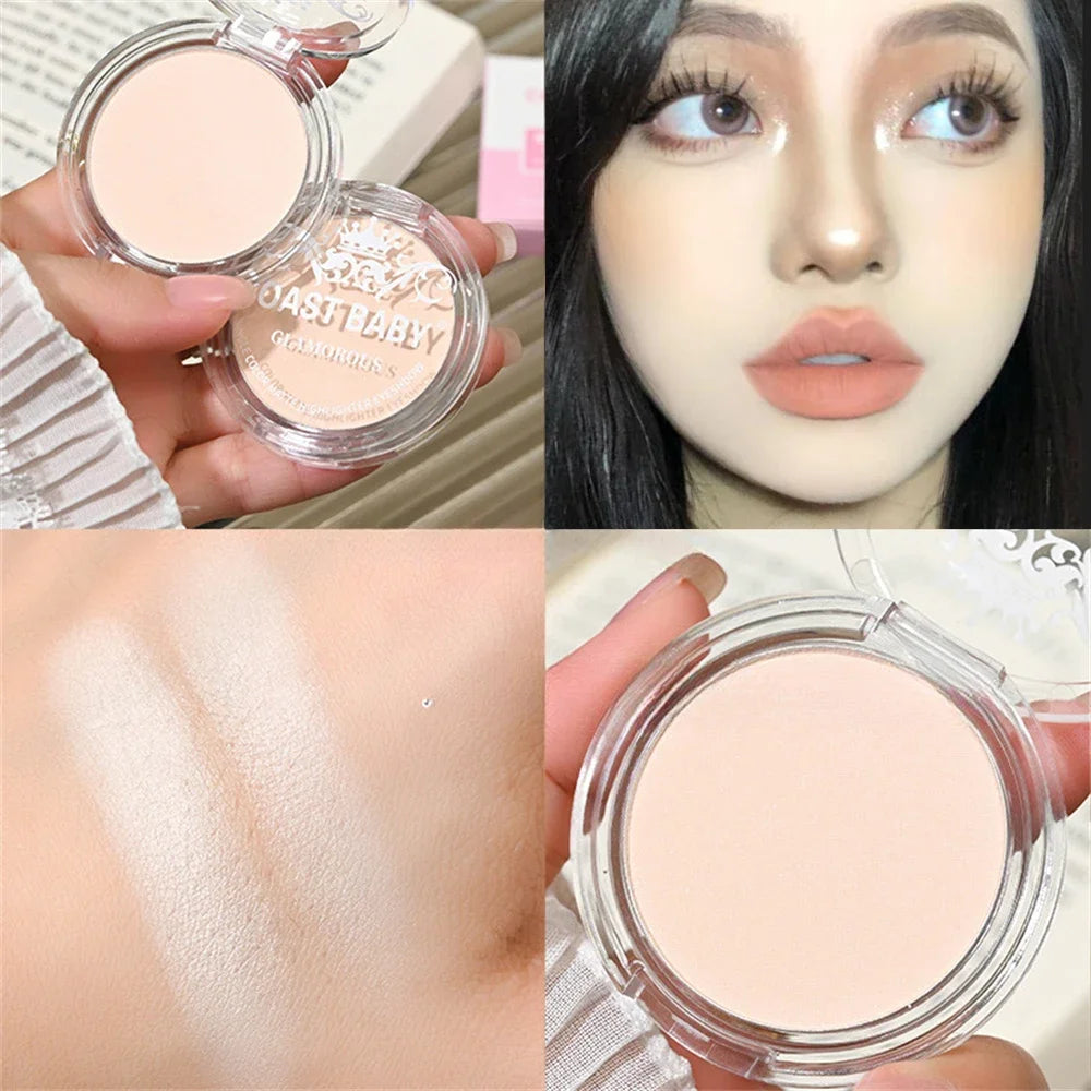 Single Matte Highlighter Palette Milk Tea Face Brighten Contour Makeup Beige Eyeshadow Cut Off Shadow Lying Silkworm Rouge Dust