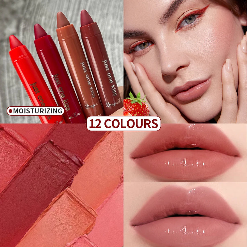Two Lipstick Set, Water-Glossy Mirror, Light-Lasting, Moisturizing, Non-Removing Makeup, Long-Lasting Makeup Effect Lipstick Set
