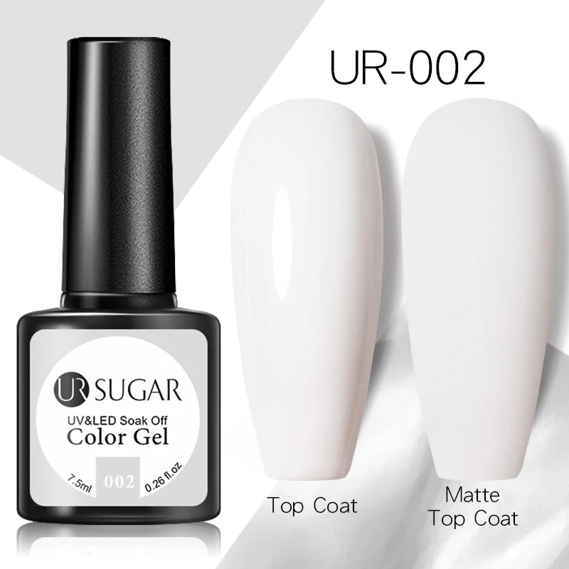 UR SUGAR 7.5ml Rose Glitter Solid Color Gel Nail Polish Jelly Nude Pink Semi Permanent DIY Nail Art UV LED Soak Off Gel