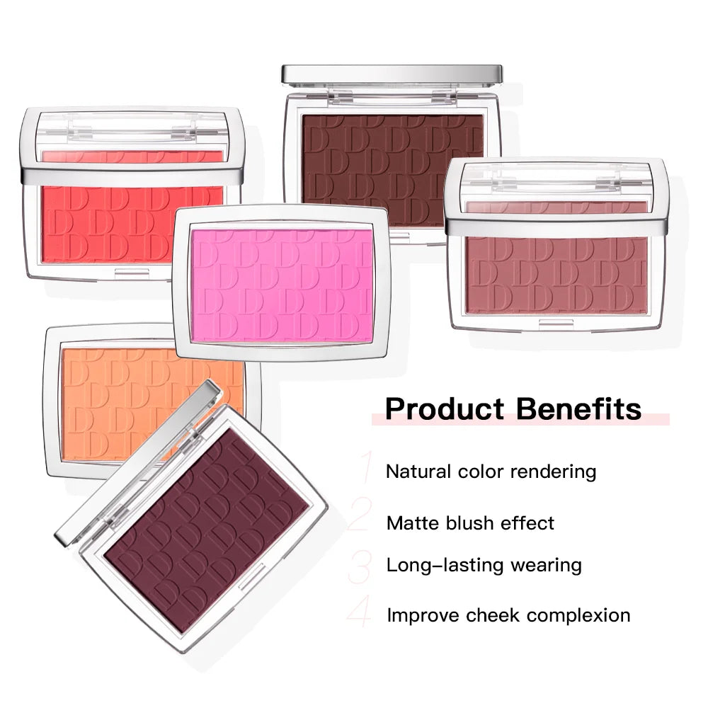 Single Color Blush Silky Texture High Color Rendering No Powder Feeling Low Saturation Long-lasting Natural Matte Blush Cream