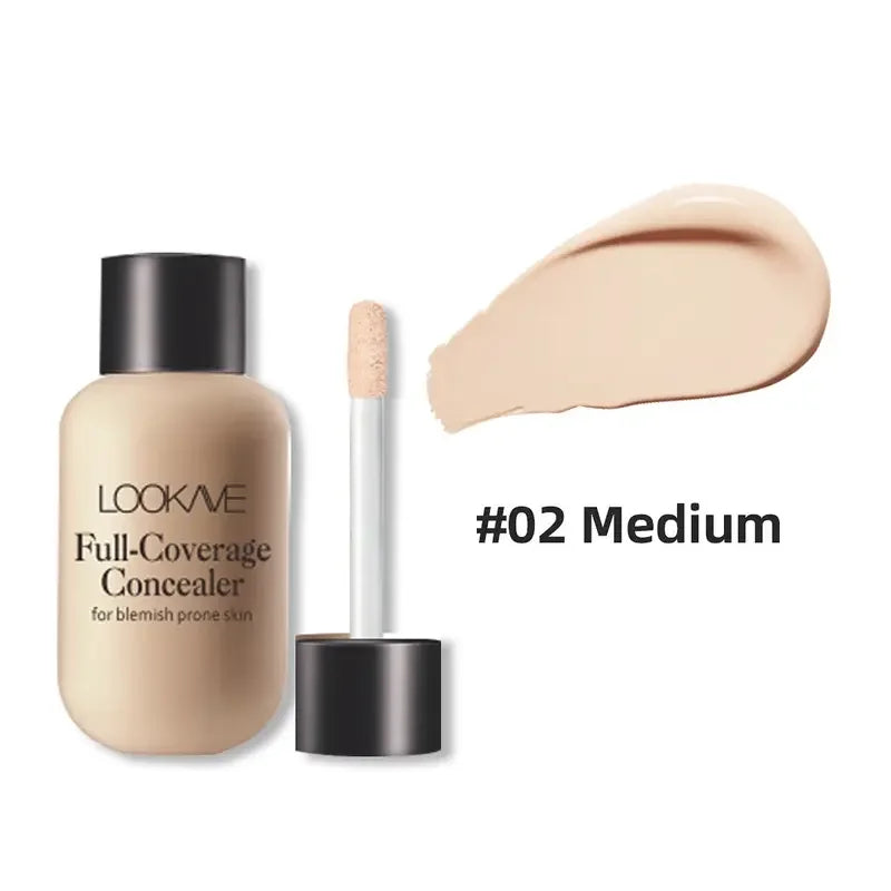 Lightweight and Compact Mini Liquid Concealer-High Coverage for Acne,Ddark Circles and Blemishes,Travel-Friendly FaceMakeup Base